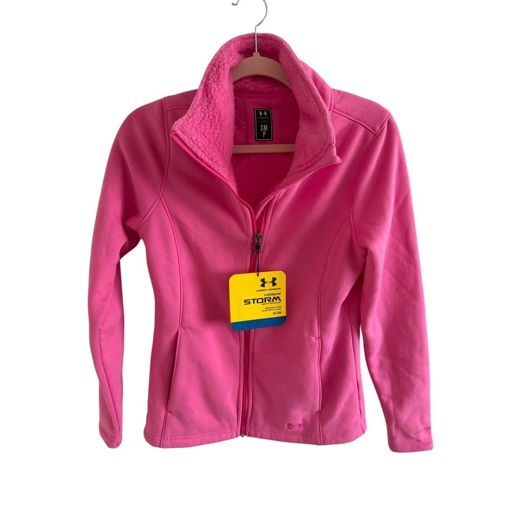 NWT-Under‎ Armour UA Storm Pink Fleece Lined Jacket Womens SP MSRP $99